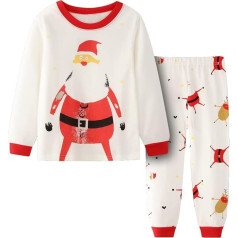Toddler Boys Girls Christmas Outfits Baby Christmas Cotton Long Sleeve Matching Holiday Set Xmas Jammies Cute Kids Fall Xmas Clothes Set A-317