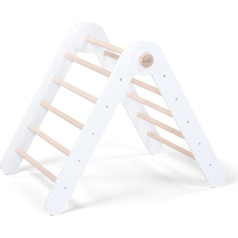 babybay Littlefoot Climbing Triangle Fully Assembled and Tool-Free Adjustable Beech Wood to Promote Motor Skills (Painted White)