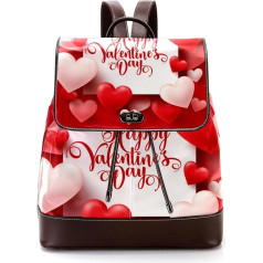 Personalisierte Schultaschen Büchertaschen für Teenager Happy Valentine's Day Red Love, Mehrfarbig, 27x12.3x32cm, Rucksack Rucksäcke