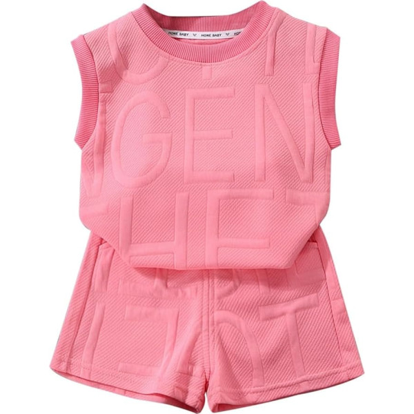 Clothing Sets Boys - Summer Casual Two Piece Outfit Elastic Waist Shorts and Blouse Sets Sports Tops Sports Trousers Short Sleeve Lightweight Beach for Boys and Girls 1-7 Years