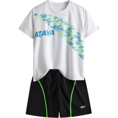 Clothing Sets Boys Elastic Waist Soft Cotton Blend Cotton T-Shirt and Sports Trousers Set Hawaiian Shirt with Shorts Shirt Short Sets for Children 7-14 Years Clothing