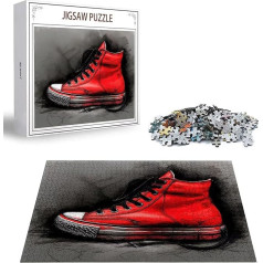 Puzzle 2000 Teile Graffiti Puzzle Erwachsene, DIY Groß Puzzelmatten, Holzpuzzle für Erwachsene und Kinder ab 12 Jahren Wooden Jigsaw Schuh Geschicklichkeitsspiel für Die Ganze Familie, Geschenke D-457