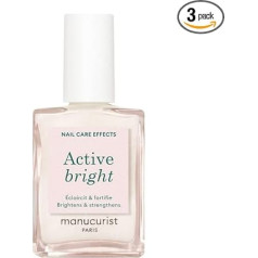 MANUCURIST Bright White Nail Polish - Lemon Lime Vitamin E Extra Strong Nail Polish Clear White Lacquer - White Nail Polish - White Nail Polish
