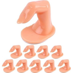 Übungs-Finger-Nagelkunst-Übung, Finger, Kunststoff, künstliche Finger mit Nägeln für Handnägel, Training, Dekoration, Werkzeuge (10 Stück)