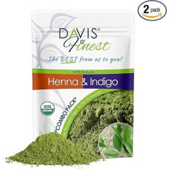 Organic Henna & Indigo Natural Hair Colour, 500 g, Combination Pack, 250 g Henna + 250 g Indigo, Hair Colour, Beard Colour, PPD-Free