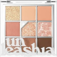 UNLEASHIA Glitterpedia - Eyeshadow Palette - 9 Shades - Various Textures from Matte to Glitter Eye Shadow - Vegan Make-Up - Korean Cosmetics - No.3 All of Pink