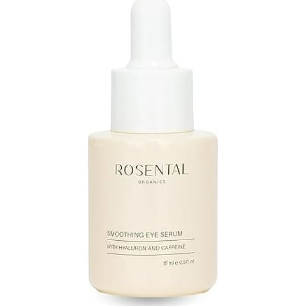 Rosental Organics Smoothing Eye Serum - Anti-Ageing Eye Care with Hyaluronic Acid & Caffeine - Moisturising, Plumping & Smoothing - Reduces Dark Circles - Natural Cosmetics from Germany
