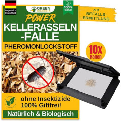 Woodlice Trap with Pheromone Attractant - 10 x Traps - Environmentally Friendly Bug Fighting, Chemical-Free Pheromone Trap with Interchangeable Adhesive Surfaces, Non-Toxic and Odourless