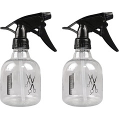 Rixotix 2 Pack Mist Spray Bottle, 250ml Empty Water Hair Mist Spray Bottle, Refillable Salon Spray Bottle, Water Hairdressing Tool for Hair Styling, Travel, Plants, Gardening