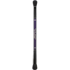 Kevyn Aucoin Duet Shadow Brush: Dual End Eye Shadow Brush for Easy Application and Blending Purple Synthetic Metal Rod Aluminium Eye Shadow Brush
