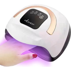Edicare, UV Lamp for Gel Nails, LED Lamp Nails, Fast, 168 W, UV, Nail Dryer, Professional Machine, with Timer, LCD Digital Display and Automatic Sensor (Gold)