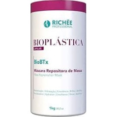 Richée Brazilian Keratin Bioplastics Hair Straightening System Keratin Treatment Progressive Brush Straightening System Bubbles 2 Litres
