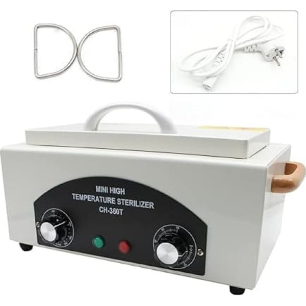Hot Air Steriliser 300 W Steriliser for Instruments Dry Heat Steriliser Cabinet Autoclave with Timer 1-60 Minutes for Cosmetics Foot Care Tattoo Nail