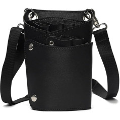 FOVAOK Scherentasche aus PU-Leder für Friseurscheren, Friseurscheren, Holster, große Kapazität, Scherenkämme, Bürstenhalter, Crossbody-Tasche, Wie abgebildet., 2PCS