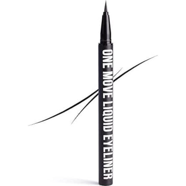 Inglot, One Move Liquid Eyeliner, Waterproof Formula, Extremely Durable, Delicate Matte Finish, Eye Make-Up, Black Eyeliner for Perfect Application, 0.55 ml