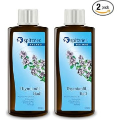 Spitzner Health Bath Thyme Oil 2 x 190 ml - Health-Promoting Bath Additive with Essential Oil | Soothing for Colds