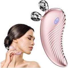 Face Massager Against Wrinkles, 45°C EMS Face Roller Massage - Face Roller with Microcurrent for Face Massage, Skin Tightening, Double Chin Removal, Massage Roller for V Shape Face Lifting Device