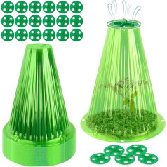 Garden Cloches for Plants, 20 x Transparent Plant Covers, Reusable Humidity Domes, Adjustable Ventilation Greenhouse Caps, Freeze Frost Protection, for Indoor Outdoor Gardening