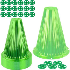 Plants Garden Cloches, 20 x Transparent Plant Covers, Reusable Humidity Domes with Vent, Freeze Protection, Indoor & Outdoor Use, Ideal for Protecting from Weather Elements