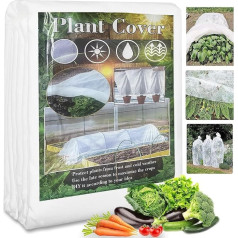 Garden Fleece Frost Protection Plant Cover 40 g/m² Non-Woven Fabric Horticulture Fleece Plant Blankets Frost Protection Cloth Reusable Cover for Winter Frost Cold Sun Insects Birds Protection