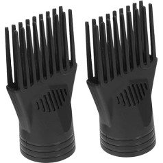 DEARMAMY 2 Stück Haartrocknerkamm Ratte Entwirrender Trocknerkamm Haartrockner-diffusor-aufsatz Universal Doppelt Föhnaufsatz Mit Breitem Zahnkamm Haartrocknerdüse Entwirrer Plastik Black