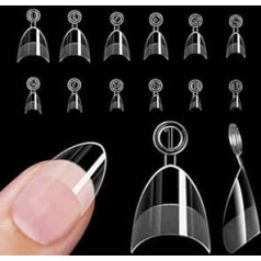 600pcs Press On Nails Transparent Short Square Nail Almond Nail Ultra Thin and Traceless Fits Nails Well for DIY Nail Salons at Home