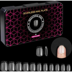 Short Coffin Soft Gel Nail Tips, 550 Pieces Pre-shaped Fake Nail Tips for Nail Gel Polish, Full Cover Acrylic Nails, French False Nails for Nail Extension, Nail Art