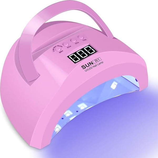 60 W Small UV Lamp for Gel Nails, Mini UV Lamp for Nails, Nail Polish UV Lamp - High Performance Lamp and 30 UV LEDs, Automatic Sensor, Nail Polish, Nail Polish Dryer, UV Lamp Resin, LED Nail Lamp