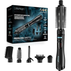 REVAMP Hot Air Styler - 6-in-1 Multi-Styler Rotating Blow Dryer Brush for Voluminous Blow Drying, Hair Styler for Waves and Curls, Straightening and Fast Blow Drying with 6 Attachments