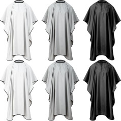 Professional Waterproof Hair Styling Cape, Salon Barber Cape, Hairdresser, Haircuting Cape, Adjustable Size, 47 x 59 Inches, Pack of 6