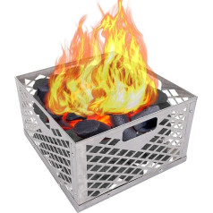 kdkskss Holzkohle-Feuerboxkorb – Holzkohlekorb, Feuerbox Und Aus Edelstahl Für Versetzten Smoker-Grill, Passend Für Die Meisten Versetzten Smoker-Grills Und Smoker-Racks