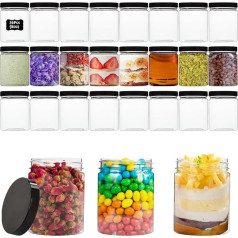 Kunststoffbehälter mit Deckel, 237 ml, 36 Stück, 237 ml, Kunststoffgläser mit Schraubdeckel, leer, rund, für Lotion, Creme, Salben, Butter, Make-up, Reiseaufbewahrung