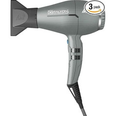 Parlux Digitalyon Professional Digital Hair Dryer with Negative Ions. Very Light and Powerful. Made in Italy (Glitter Grey)