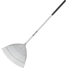 Spear & Jackson 3884NB Never Bend Charcoal Plastic Leaf Rake Wooden Handle