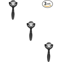 FRCOLOR 3St Massagekugel Gesichtswalze Gesichtsroller Massageball Handmassagerolle Gesichts-Guasha-Werkzeug Gesichts-Guasha-Schabewerkzeug Augenroller-Gesichtsmassage Nur Black