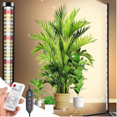 KingSom Plant Lamp LED Full Spectrum with Stand, LED Grow Lamp with Remote Control, 40-125 cm Height Adjustable Plant Light for Indoor Plants, 10 Brightness Levels, Plant Light with Timer