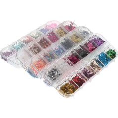 FRCOLOR 3 Sets of Accessories Makeup Sequins Nail Eyeshadow Glitter Sequins Festival Glitter Flakes Nail Art Decoration 4 Boxes x 3