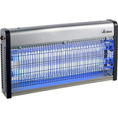 Ardes ZAK 30W AR6S30B Electric Mosquito Net with Discharge, 2 x 15 W Lamps, Insect Killer, Hanging with Aluminium Insect Catchers, Black, 15W + 15W