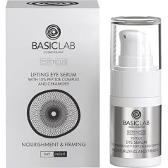 BasicLab Dermocosmetics Lifting Eye Serum | 15ml | Day & Night for Women, Under Eyes and Eyelids, Nourishes and Tightens