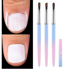 Blue Polish Cleaning Brush, Round Angled Fingernail Design for Cleaning Polish Defects on Cuticles, Acetone Resistant Manicure Tools, Home Use, DIY