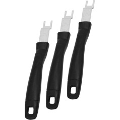 3 Stück Grillbesteck kitchen appliances kitchen gadget grill basket Grillpfannen-Set grillmatten Werkzeug drinnen Grillhaken Grillplattenheber Backblech Brecheisen Rostfreier Stahl