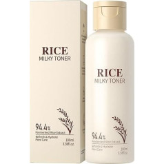 Reis Gesichtswasser 100ml mit Niacinamid, Porenverfeinerung & Feuchtigkeitsspendend, Gleichmäßiger Teint, Vegan & Parfümfrei, Dermatologisch Getestet, Für sensible Haut