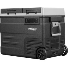 E Dual Zone 55 Scooter, Electric Compressor Cool Box with Wheels, 49 Litres, 12 V/230 V, for Keeping Warm and Cooling, for Camping