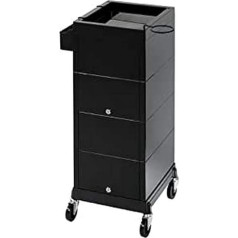 Sibel Discrete/Lock Hairdressing Trolley Black