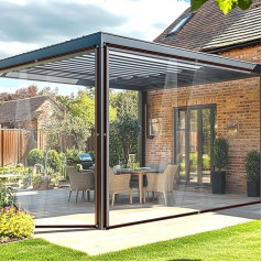 BeGrit Transparent Tarpaulin with Eyelets Tarpaulin Waterproof Transparent Tarp 2 m x 6 m Weatherproof Foldable Tarpaulin Patio Tarpaulin for Furniture Outdoor Plants Greenhouse Pet Hutch Roof Wind