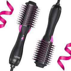 LANDOT Hot Air Brush One-Step Hair Dryer Professional Round Brush Hair Dryer Hot Air Brush Ionic Hair Dryer and Hair Brush for Volume Shine