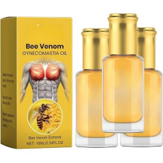 Bienengift-Brustwachstumsöl für Männer, Bienengift-Massageöl für die männliche Brust, straffende und formende Lotion für die Brustmuskulatur, stärkt die Brustmuskulatur