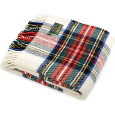 Dress Stewart tartan British made wool picnic blanket travel rug