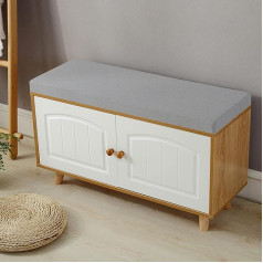 Bench Cushion Thick 2-3 Seater Soft Garden Long Bench Patio Swing Furniture Seat Cushion Sofa Couch Window Seat Cushions for Indoor Outdoor,90 * 35 * 5cm,Grey*