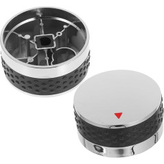 2 Piece Replacement Oven Knob For Electric Hob Oven Cooker Oven Cooker Universal Knobs Wide Application Silver Inner 8mm